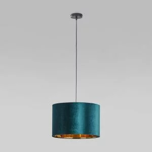 Подвесной светильник с тканевым абажуром TK Lighting Tercino Green 6169