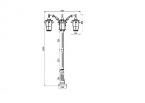 Садово-парковый светильник Maytoni Outdoor O413FL-03BZ