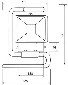 Светодиодный прожектор Feron LL-261 переносной IP65 20W 6500K