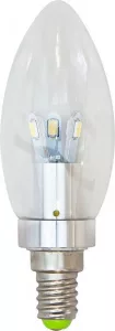 Лампа светодиодная, 6LED(3.5W) 230V E14 2700K хром, LB-70