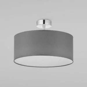 Потолочный светильник с тканевым абажуром TK Lighting Rondo Graphite 4240