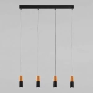 Подвесной светильник в стиле лофт TK Lighting Elit Black Wood 6311