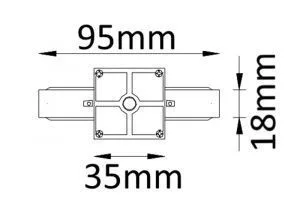 Соединитель линейный (однофазный) Crystal Lux CLT 0.211 01 BL