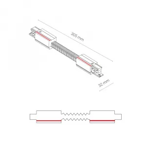 Коннектор для трехфазной трековой системы прямой гибкий Nowodvorski Ctls Power White 8698