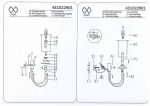 Настенный светильник MW-Light Аманда латунь 481022901