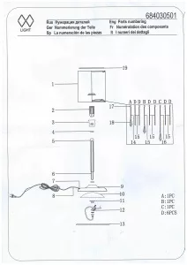 Настольный светильник MW-Light Федерика хром 684030501