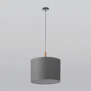 Подвесной светильник с тканевым абажуром TK Lighting Deva Graphite 4109