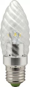 Лампа светодиодная, 6LED(3.5W) 230V E27 6400K хром, LB-77