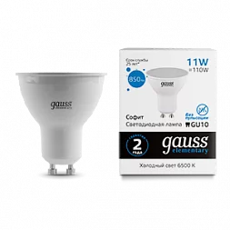 Лампа Gauss Elementary MR16 11W 850lm 6500K GU10 LED 1/10/100