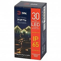 Гирлянда ЭРА ERAPS-NP3 светодиодная новогодняя нить 3 м тёплый свет 30 LED