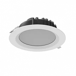 Светильник светодиодный "ВАРТОН" Downlight круглый встраиваемый 230*81 мм 40W 3000K IP54 RAL9010 белый матовый