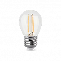 Лампа Gauss Filament Шар 7W 550lm 2700К Е27 шаг. диммирование LED 1/10/50