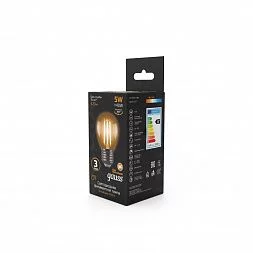 Лампа Gauss Filament Шар 5W 420lm 2700К Е27 LED 1/10/50