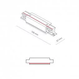 Коннектор для трехфазной трековой системы прямой Nowodvorski Ctls Power White 8707