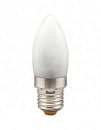 Лампа светодиодная, 6LED(3.5W) 230V E27 6400K матовая хром, LB-70