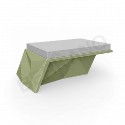 Угловой модуль Quaro с подушками Olive green / Gray