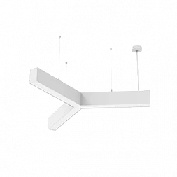 Светодиодный светильник VARTON X-line Y-образный 30 Вт 4000 К 790x912x100 мм RAL9003 белый муар с рассеивателем опал и торцевыми крышками (4 шт.)