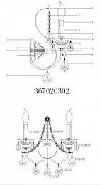 Настенный светильник MW-Light Каролина хром 367020302