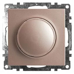 Выключатель диммирующий TRIAC(механизм), STEKKER GLS10-7106-02, 250V, 500W, серия Катрин, шампань