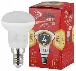 Лампочка светодиодная ЭРА RED LINE ECO LED R39-4W-827-E14 Е14 / E14 4Вт рефлектор теплый белый свет