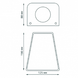 Светильник садово-парковый Gauss Sigma настенный архитектурный, GU10, 125*88*156mm, 170-240V / 50Hz, 1xMax.35W, IP54 (1/30)