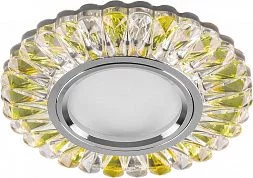 Светильник встраиваемый с белой LED подсветкой Feron CD902 потолочный MR16 G5.3 прозрачный-желтый